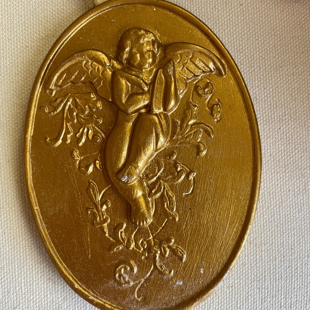 Gilded Treasures! Lot of 15+ Handmade paper and plaster ornaments &  decor items - Picture 9 of 15